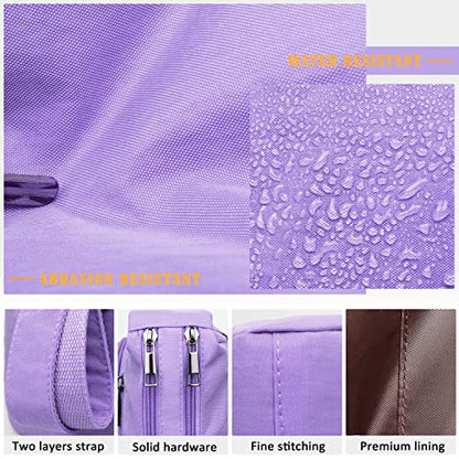 VOLGANIK ROCK RFID Purses for Women Fabric Nylon Multi Pocket Crossbody Bag Ladies Travel Handbag - color: Lavender, size: Standard
