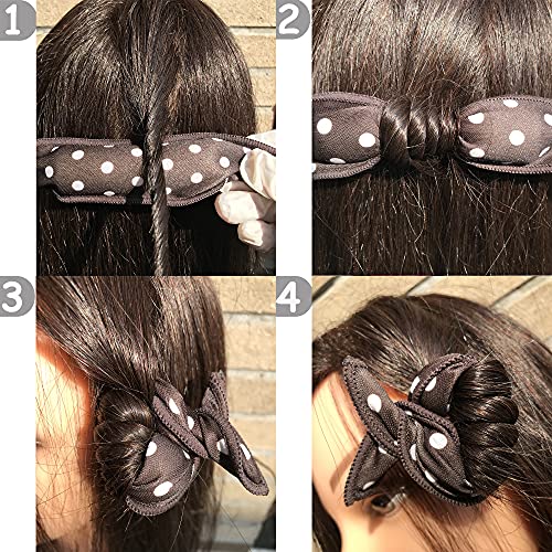 Aimin Soft Satin Sponge Rollers for Heatless Overnight Curls - No Heat Foam Curlers for Long Hair (30 pcs, black) - color: black-30