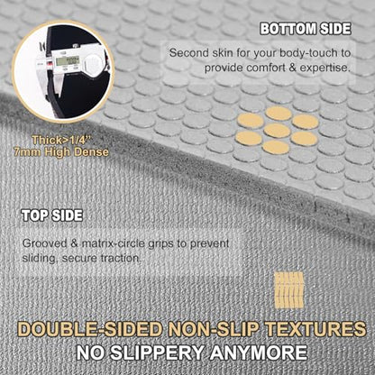 GXMMAT Extra Large Exercise Mat 16'x6'/12'x6'/10'x6'/8'x6'(7mm) - color: Grey Cool, size: 6*12 FT
