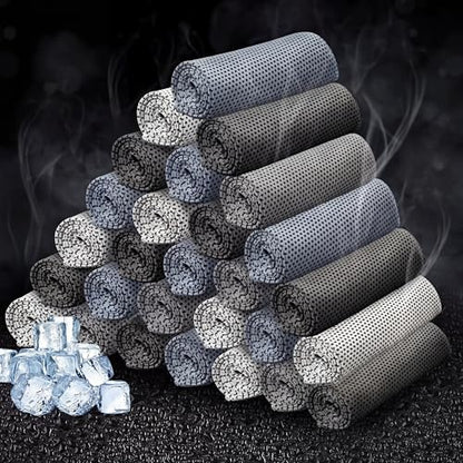 Honoson Cooling Towel Bulk - color: Gray Series Color, size: 32"x12"