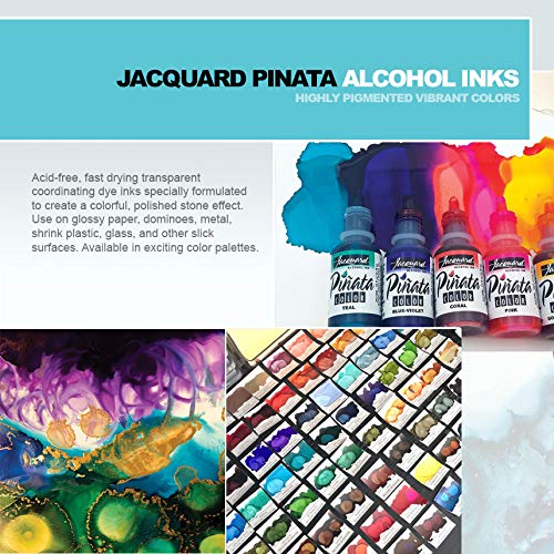 Alcohol Inks Blues Bundle, Sapphire Blue and Baja Blue and 10x Pixiss Ink Blending Tools - color: Blues