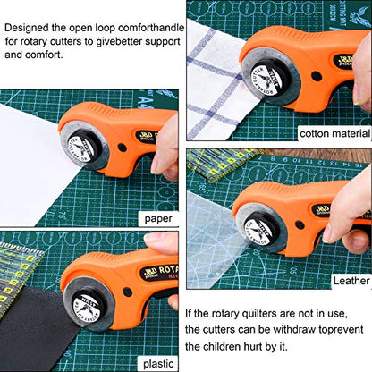 104Pcs Rotary Cutters, Rotary Cutter Set with Cutting Mat, Patchwork Ruler, Carving Knife, Rotary Cutter Kit for Sewing and Quilting