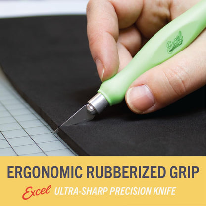 Excel Blades Fit Grip Craft Knife, #11 Blade, Rubber Grip, Pink, USA Made - color: Pink