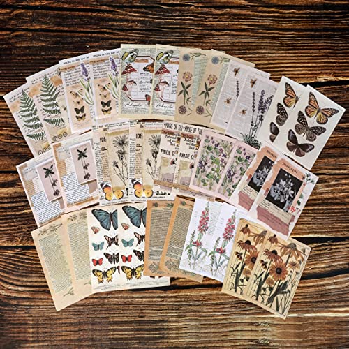 EWPJDK 200 PCS Vintage Scrapbook Supplies for Junk Journal | DIY Paper Stickers Ephemera Pack for Art Journaling, Bullet Craft, Collage, Aesthetic Gift