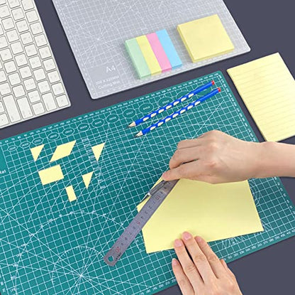 Self Healing Sewing Mat, Exacto Knife Precision Carving Craft Hobby Knife Kit for DIY Art Work Cutting, Hobby, Stencil, Scrapbooking-A4(9"x12") - color: Green