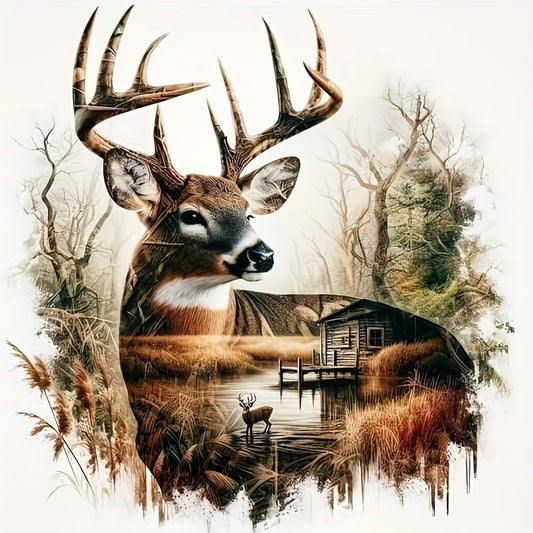 5D Deer Diamond Art Kits For Adults,Diamond Paintings Kits for Beginners | Paint By Diamonds Dot Full Drill Gem Art Crafts,Home Wall Decoration 13.8x13.8 Inches. - color: KM225-1