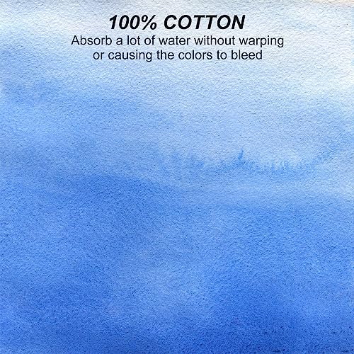 PATIKIL 24 Sheets Watercolor Postcards, 4x6 Blank Watercolor Paper Post Cards 140lb/300gsm Journal 100% Cotton Paper Bulk for Mailing Paint DIY Art Invitations Greeting, Yellow - Rough - color: Yellow