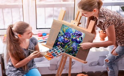 TCDZMYGS Flower Paint by Numbers Kit for Adults Beginner,10x10 inch | Paint by Number for Beginner,Adult Paint by Number,HD Color Canvas,DIY Tool Kits,Stress Relief Craft,Great Gift,With Frame - color: diamond art-flower-1030-2