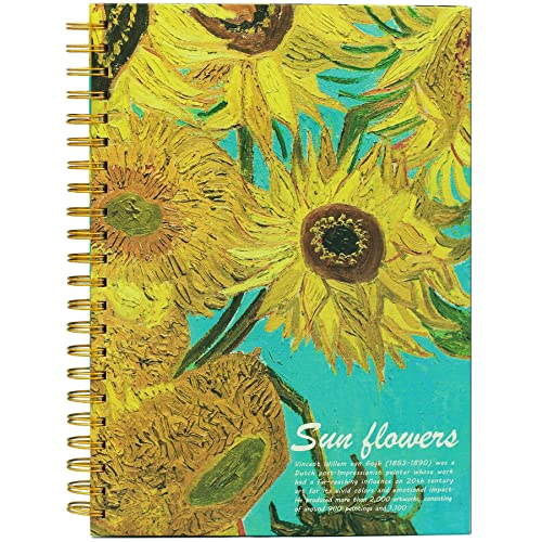A4 Spiral-Bound Sketchbook，SuyuanArt Sketch Paper Pad, 120 Pages (60sheets) of Premium 160 GSM Smooth Thick Paper, Mixed Media Sketch Book Drawing and Sketching for Kids Adults - color: Sunflowers A4