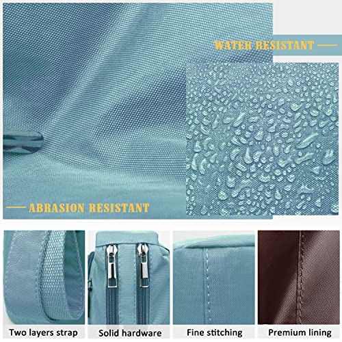 VOLGANIK ROCK RFID Purses for Women Fabric Nylon Multi Pocket Crossbody Bag Ladies Travel Handbag - color: Haze Blue, size: Large