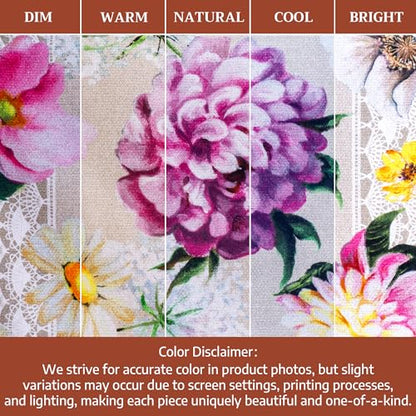 Maison d' Hermine Aprons for women with Pocket 100% Cotton (27.50"x31.50") | Adjustable Neck Strap & long ties Apron Men Chef Wedding Cooking Gardening Server Maid - color: 052 - Pivoine