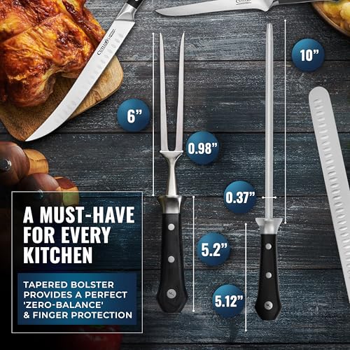 Cutluxe Butcher Knife Set, 5-Piece Slicing Carving Knives for Meat Cutting | BBQ Prep Blades, Ultra Sharp German Steel, Full Tang Ergonomic Handles – Grilling Gift for Men - size: 5 Pcs BBQ Set