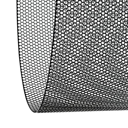 AggAuto Universal 40"x13" Car Grill Mesh Honeycomb 6mm Spacing 1mm Black | Aluminum Alloy Automotive Grille Insert Bumper, One of the Most Multifunctional Shape Grids 100x33cm - size: 6x1mm Honeycomb - Black