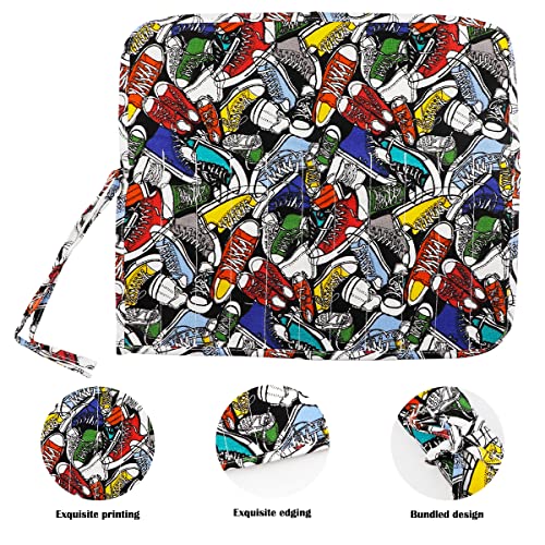 22 Slot Canvas Art Paint Brush Holder Canvas Brush Pouch Watercolor Paintbrushes Roll-Up Case Bag for Watercolor Oil Paint Brush (Trendy Graffiti Style) - color: Style-2