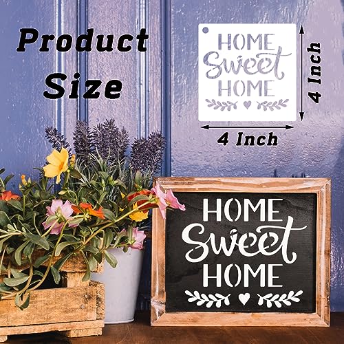 80 Pcs 4 x 4 Inch Stencils for Painting on Wood, Reusable Farm Animal Plastic Stencils DIY Craft Paint Template Set for Wall Rock Home Decor - style: Farm