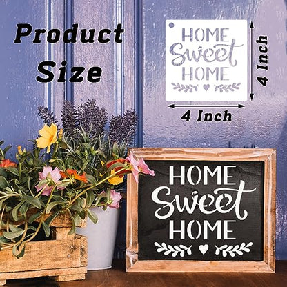 80 Pcs 4 x 4 Inch Stencils for Painting on Wood, Reusable Farm Animal Plastic Stencils DIY Craft Paint Template Set for Wall Rock Home Decor - style: Farm