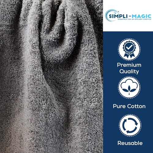 SIMPLI-MAGIC Towels, Hand, Gray 12 Count - color: Gray, size: 12 Count