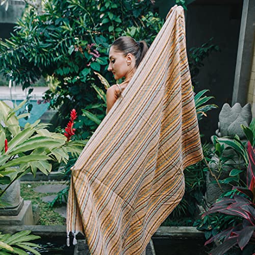 Cacala Pestemal Turkish Beach Towel Highly Absorbent Quick and Easy Dry Soft and Comfortable for Bath, Spa, Pool, Gym and Yoga 100% Cotton 37 x 70 - color: Salmon