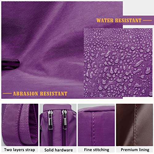 VOLGANIK ROCK RFID Purses for Women Fabric Nylon Multi Pocket Crossbody Bag Ladies Travel Handbag - color: Purple2, size: Standard