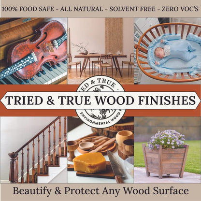 Tried & True Superior Varnish Oil Wood Finish, Gallon | Natural Pine Resin & Linseed Oil, Ideal for Interior Furniture, Tables, Countertops, Non-Toxic, Scratch Resistant & Durable - size: Gallon