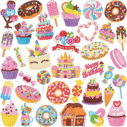 Labeol Diamond Art Kits for Kids Boys and Girls Ages 6-8-10-12 Easy to DIY Creative Diamond Art Sticker Craft by Numbers Kits for Kids and Adult Beginners (Sweet) - style: Sweet