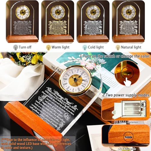 Ornalrist Wedding Gifts for Couples 2026 Crystal Clock Marriage Prayer Gift - color: Marriage Prayer