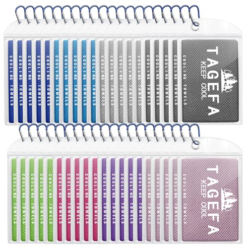 Cooling Towels 40 Pack, 40"x12" Bulk Cold Towels for Hot Weather, Cool Gym Towel for Neck & Face, Cooling Rags with Carry Bag for Sports, Workout, Golf, Camping, Travel - color: 8colors