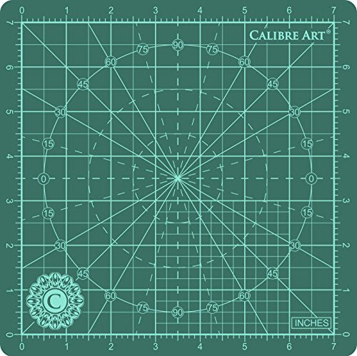 Rotating Self Healing Cutting Mat 8x8 (7" Grid), for Quilting | Great for Scrapbooking, Quilting and Paper Crafts. Smooth, Non-detachable Rotation, Warp-Proof & Odorless, EN 71-3 Certified.