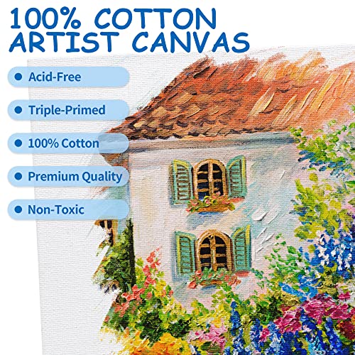 FIXSMITH Canvas Boards for Painting 4x6 Inch, Super Value 24 Pack Mini Canvases, White Blank Canvas Panels, 100% Cotton Primed, Painting Art Supplies - size: 4"×6"