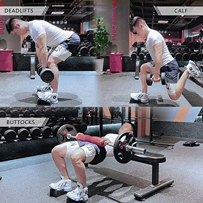 UNMERA Squat Wedge Block 6PCS Adjustable Non-slip Rubber Squat Ramp