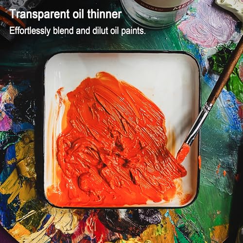 PHOENIX Oil Paint Thinner - 8.5 Fl Oz. / 250ml Bottle Oil Brush Cleaner | Odorless Painting Diluent, Mineral Spirits Refined Solvent, Painting Medium for Artists - style: Paint Thinner 8.5 Fl Oz.