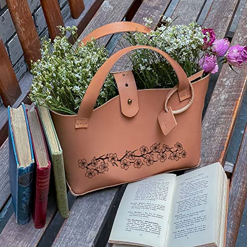 OLYCRAFT 2pcs 8.6x11 Inch Sakura Silk Screen Printing Stencils Self-Adhesive Silk Screen Stencils Cherry Blossom Border Screen Stencils Reusable Mesh Transfers for Painting on Wood T-Shirts Bags - color: Sakura