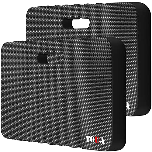 TOUA Kneeling Pad Thick Extra Large High Density Foam Kneeler Pad Mat for Gardening Yoga Exercise Bath (Black 2 Pack) - color: Black, size: Large - 2 Pack