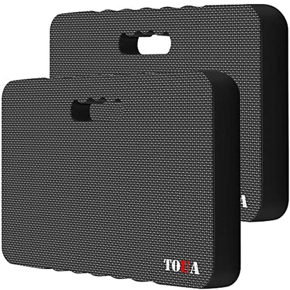 TOUA Kneeling Pad Thick Extra Large High Density Foam Kneeler Pad Mat for Gardening Yoga Exercise Bath (Black 2 Pack) - color: Black, size: Large - 2 Pack