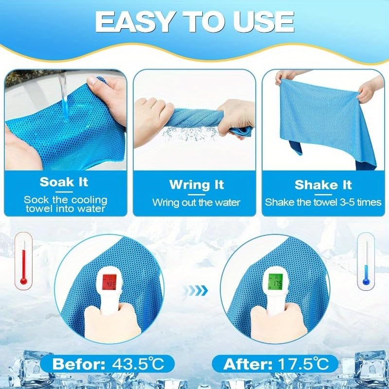 1pc Cooling Towels, Breathable Gym Towels for Neck and Face, Men & Women Workout Towel, Sweat Towel for Gym Yoga, Camping, Fitness, Running, Travel, Black