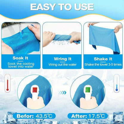 1pc Cooling Towels, Breathable Gym Towels for Neck and Face, Men & Women Workout Towel, Sweat Towel for Gym Yoga, Camping, Fitness, Running, Travel, Black