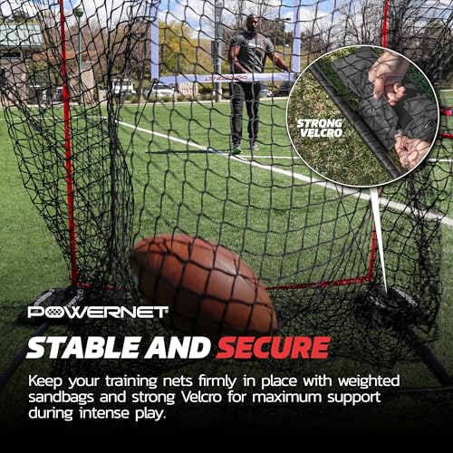 PowerNet All Sport Sandbags, Portable Soccer Goal Stability Sand Bags, Extra Weight for Football, Softball or Baseball Net, Fill Heavy Duty Bags with Sand or Weighted Balls