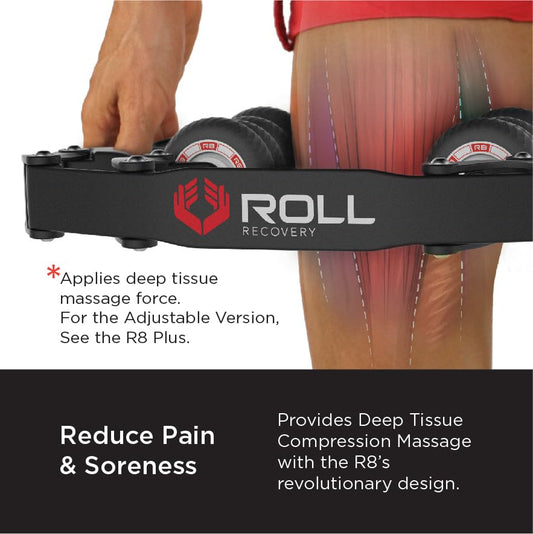 ROLL Recovery R8 (Carbon Black) - Deep Tissue Massage Roller - color: Carbon Black