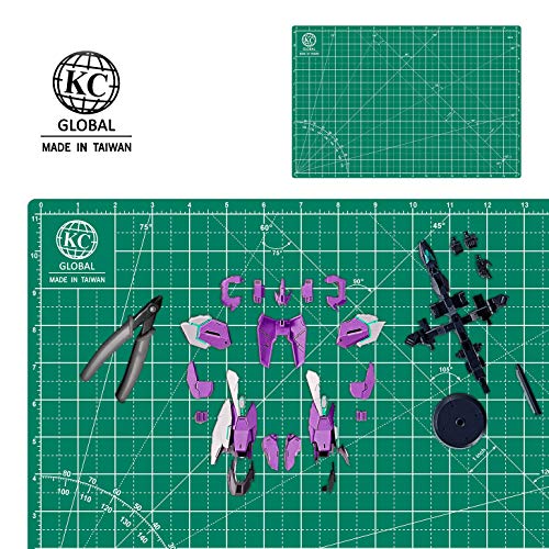 KC GLOBAL A4 (12"x9") Self-Healing Cutting Mat (Dark Green) - Sturdy, Reversible, Eco-Friendly, Non-Slip. Premium Desk Mat for Crafters, Quilters, and Hobbyist - color: Dark Green, size: 9"L x 12"W