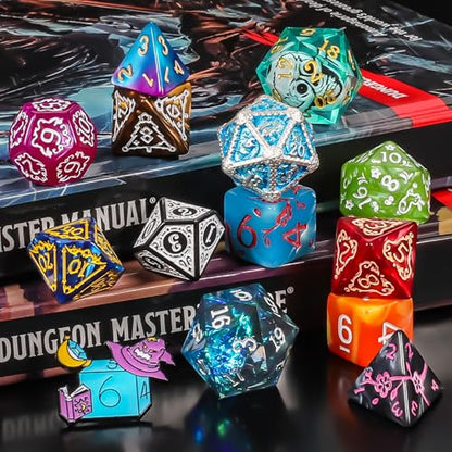 QMAY Mystery Dice Box - 24 Pcs Polyhedral Dice, Dice Advent Calendar - style: Mystery Dice Gift Box (24 Holes)