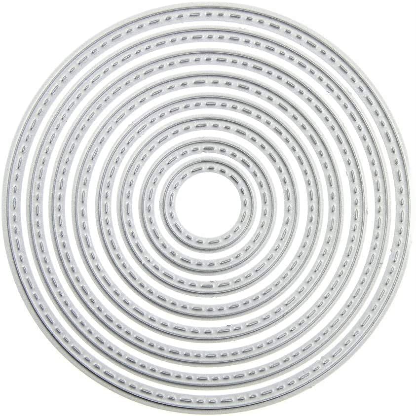 Big Round Cutting Dies Handmade DIY Paper Cards Album Decoration Stencils Template Embossing for Card Scrapbooking Craft Circle - style: Big Round