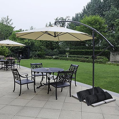 D&ONEHOS Extra Large Umbrella Base Weight Fillable Sandbags, Weight Bags(110LBS) for Patio Umbrellas, Sandbag Weights for Umbrella for Outdoor Garden，Set of 2，Black(Without Sand) - size: 110lbs(2 x 55lbs)