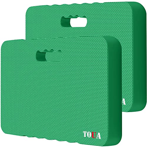 TOUA Kneeling Pad Thick Extra Large High Density Foam Comfort for Work Gardening Yoga Exercise Garden Knee, Green 2 Pack - color: Green, size: Large - 2 Pack