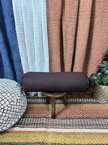 Bolster removable cover cotton (Brown, 6" x 16" (15cm x 40 cm)) - color: Brown, size: 6" x 16"