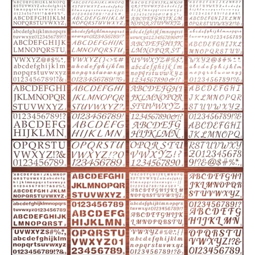 Small Letter Stencils for Painting - 36 Pack Alphabet Letter and Number Templates 0.5, 0.75, 1, 1.25, 1.5 Inch, Reusable Alphabet Stencils for Wood Crafts, Cakes Cookies & Wall Decor - style: Classic