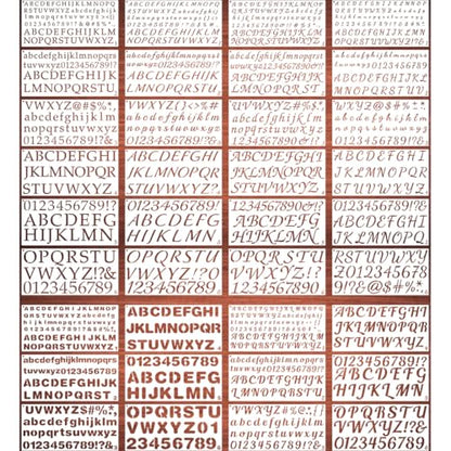 Small Letter Stencils for Painting - 36 Pack Alphabet Letter and Number Templates 0.5, 0.75, 1, 1.25, 1.5 Inch, Reusable Alphabet Stencils for Wood Crafts, Cakes Cookies & Wall Decor - style: Classic