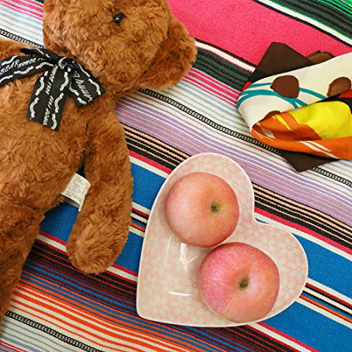 Xplanet 84 X 59 Inch Mexican Serape Blanket Bay Window Blanket, Mexican Tablecloth Bed Blanket Table Cover Tapestry Blanket Picnic Mat for Mexican Party Wedding Decorations Home Decor (NEW Rose Pink) - color: New Rose Pink