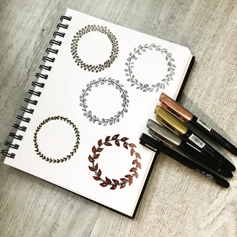 Zebra Pen, Metallic Brush Pens, Gold, Silver, and Rose Gold Ink, Medium Brush Tip Mimics Artist’s Paint Brush for Calligraphy and Lettering, Acid-Free Ink for Light and Dark Paper, 3-Pack (01603) | Acid-Free, Metallic Gold, Silver and Rose Gold Ink, Brush