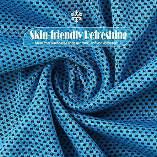 Pack of 20 Cooling Towel 40x12'' Ice Towel for Neck and Face Microfiber Chilly with Bag Breathable Yoga Gym Stay Cool Towels Sweat Rag for Workout Running Camping Pilates Beach, Light Blue - color: Light Blue