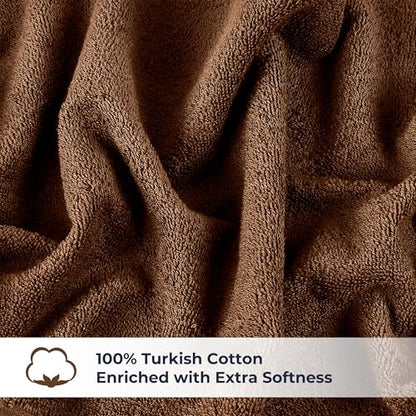 NUKURA 12” x 40” Gym Sweat Towel, 450 GSM, 100% Cotton, High Absorbency, Extra Soft & Quick Dry Workout, Yoga, Pickleball, Padel, Fitness Towel – Chocolate Brown - color: Brown